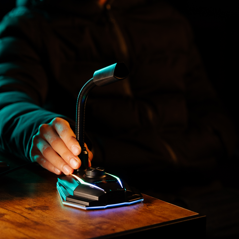 Micrófono Gaming Luz LED RGB Handler