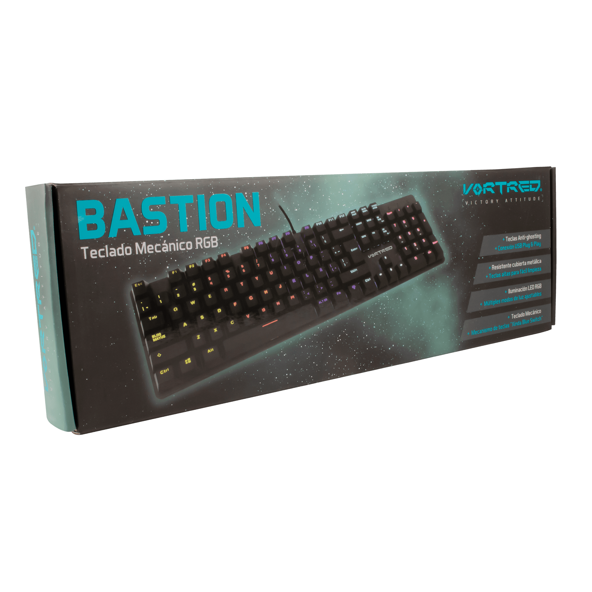 Teclado Gaming Mecánico Luz RGB Bastion