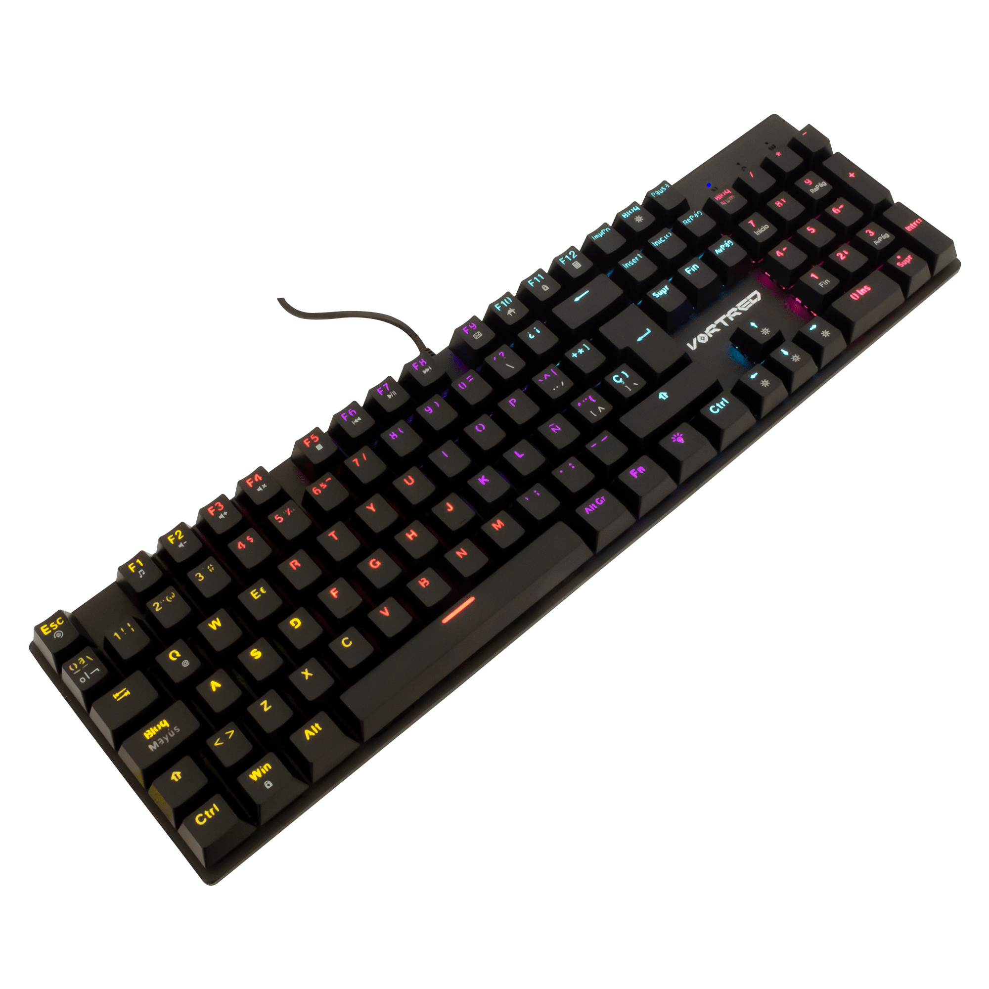 Teclado Gaming Mecánico Luz RGB Bastion